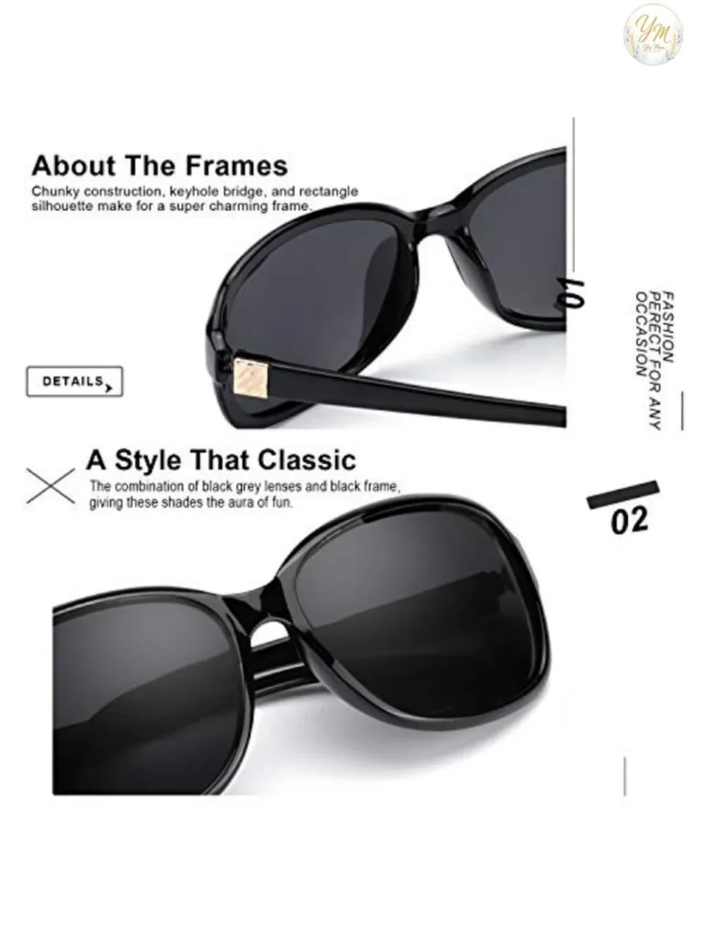 Polarized Sunglasses for Women UV400 Protection Wraparound Lightweight Driving